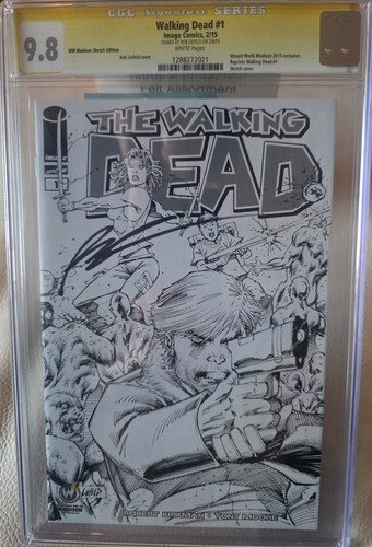 Walking Dead #1 WW Madison Sketch Edition Signed By Rob Liedfeld CGC 9.8