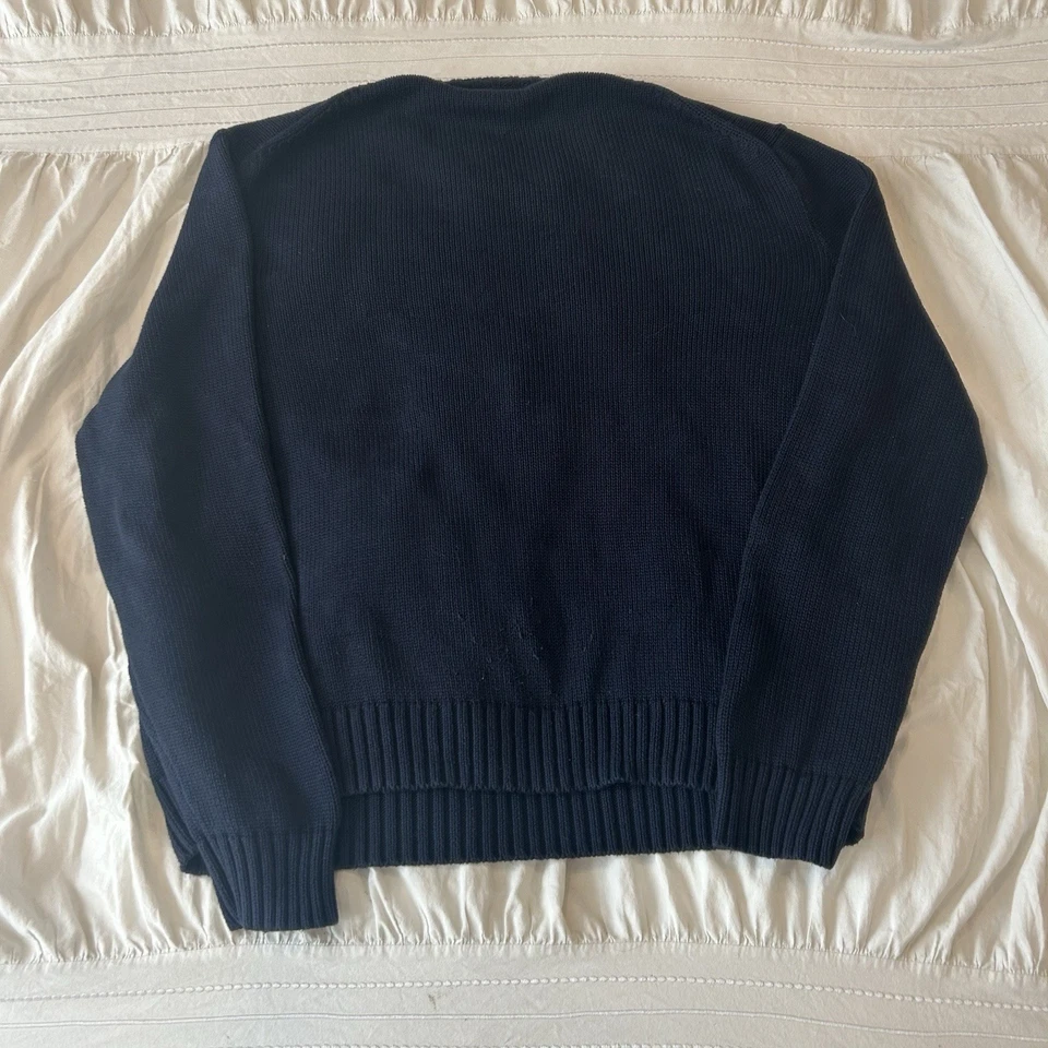 Suéter Polo Ralph Lauren EUA Bandeira Americana Masculino XL Pulôver Suéter Clássico - Imagem 4 de 4