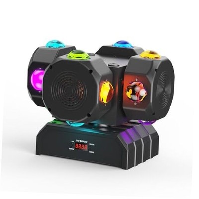  200W LED Moving Head DJ Lights with 4 Rotating Head,16X10W RGBW 4-in-1 4 Heads