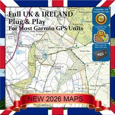 2026 GARMIN 1.25K 66,66s,66sr,66i, TOPO MAPS FULL UK  walking,hiking maps