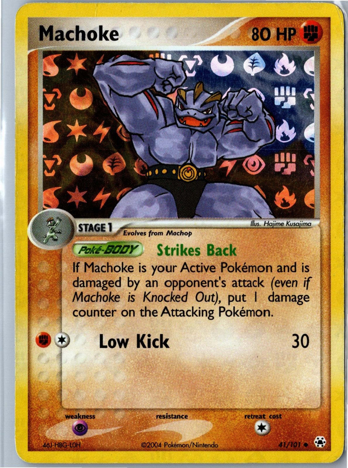Vintage Pokemon Card - Machoke - Hidden Legends - 41/101 - Reverse Holo - HP