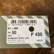 Indasa RhynoGrip Discs White Line P400  6" Grip Abrasive Discs Box of 50 61-400