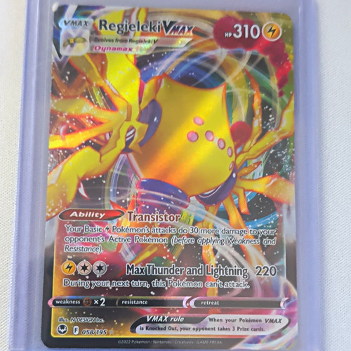 Pokemon Regieleki VMAX 198/195 SWSH12 Silver Tempest Secret Rare Holo 310HP