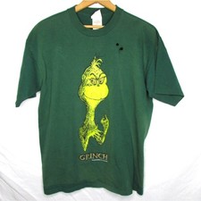 Seuss Wear Grinch Holiday T-Shirt Distressed Large USA Made Vintage 1997