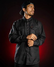 Dixxon Flannel Company Darkness Mens Pearl Snap Button Shirt Size XL Tall NWT