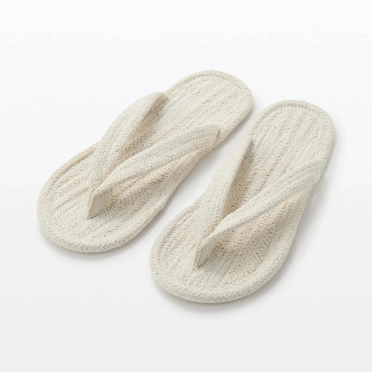 Muji Indian cotton room sandals sandal white L 25 26.5cm