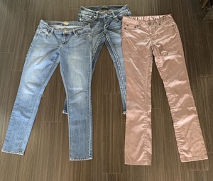 3 Pares de Mujer Pantalones: Twenty One Negro, Flirt y Bebe Talla 6, 7/8 y  28 Jean | eBay