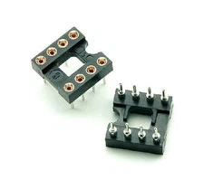 20pcs 8Pin DIP SIP Round IC Sockets Adaptor Solder Type gold plated machined