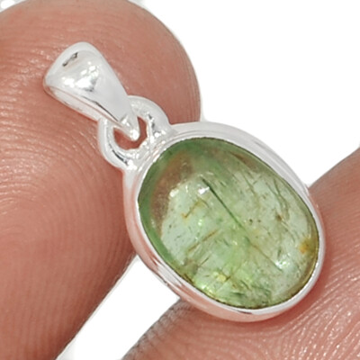 Natürlicher mintgrüner Kyanit - Indien 925 Sterling Silber Anhänger Schmuck CP65543