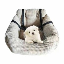FOUR SEASONS Pet Dog Cat Bed Car Seat Carrier Booster Auto Travel Safety KHAKI 