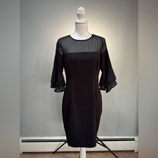 SALE! Black Aidan Mattox LBD Size 10 EUC