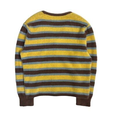 Stussy Shaggy Cardigan Horizontal Striped Mohair 21AW Brown Stussy Shaggy Cardigan Horizontal Striped Mohair 21AW Brown