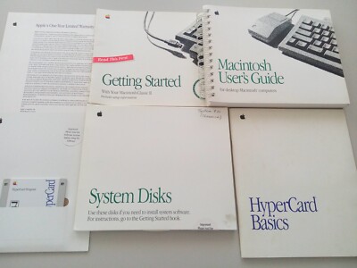 Apple Macintosh Classic II with System 7.0.1 - Manuals+Disks, EN/US
