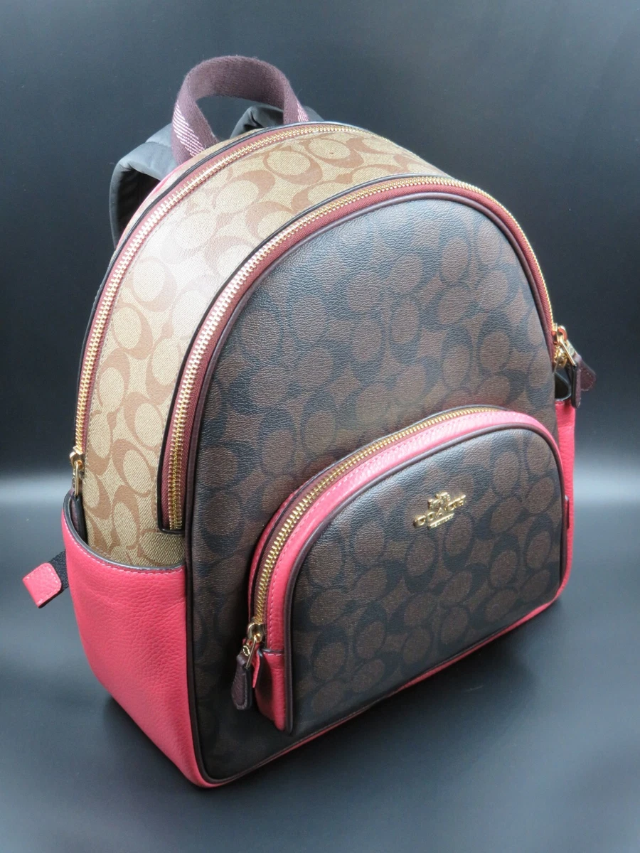Medium charlie backpack shop in blocked signature canvas
