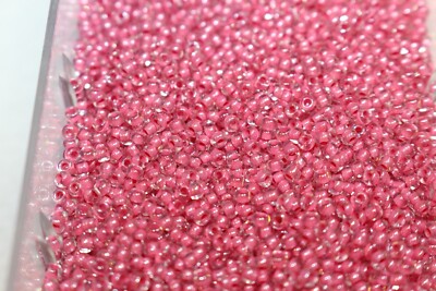 Rocailles Perlen Preciosa 10/0 Crystal Rosa  20 g 2,3 mm Glasperlen Beads 38698