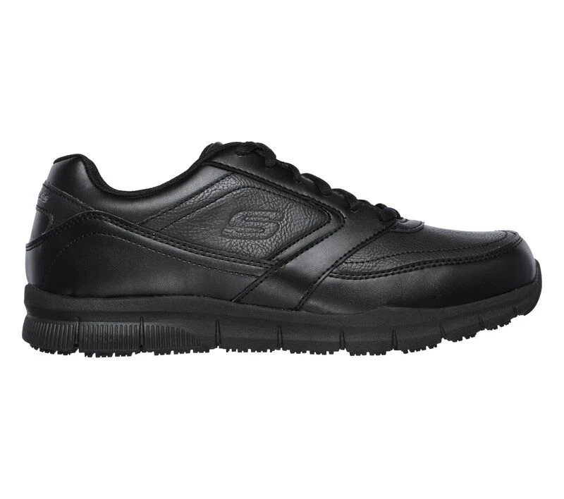 Skechers Mens 77156 Slip Resistant Memory Foam Lace Up Work Shoes