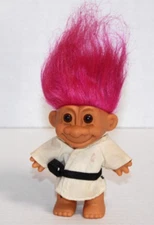 Vintage Russ Troll Black Belt Karate With Purple Hair