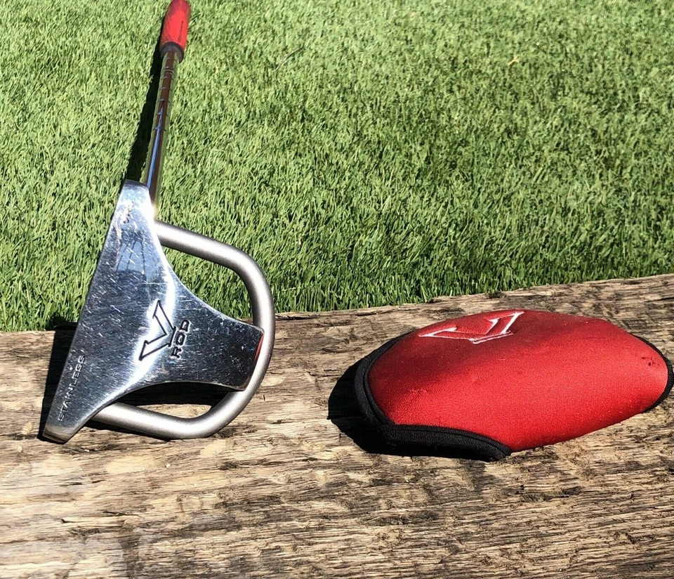 Affinity V Rod VR5 Stainless RH 35" Milled Face Steel Shaft Red V-Rod Grip  - Image 2 of 4