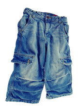 Rousseau Distressed Blue Jean Shorts Size 8 Boys Zipper Button Front