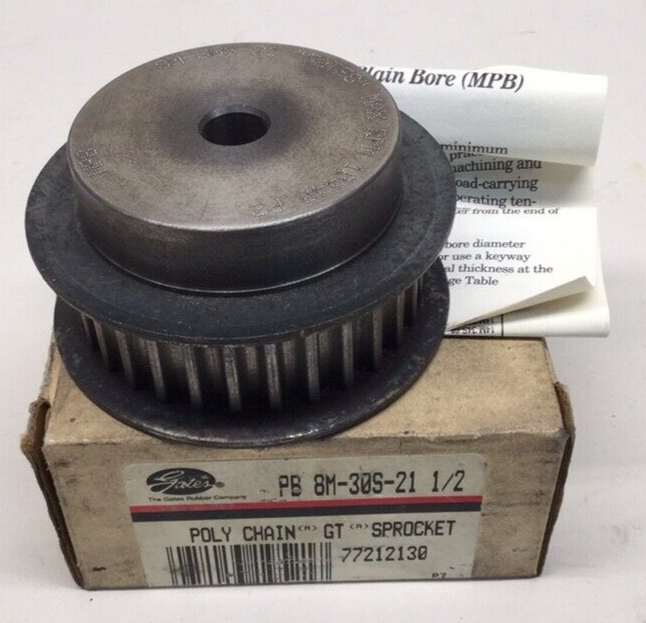 Gates 77212130 Poly Chain GT Sprocket PB 8M-30S-21 1/2 1/2