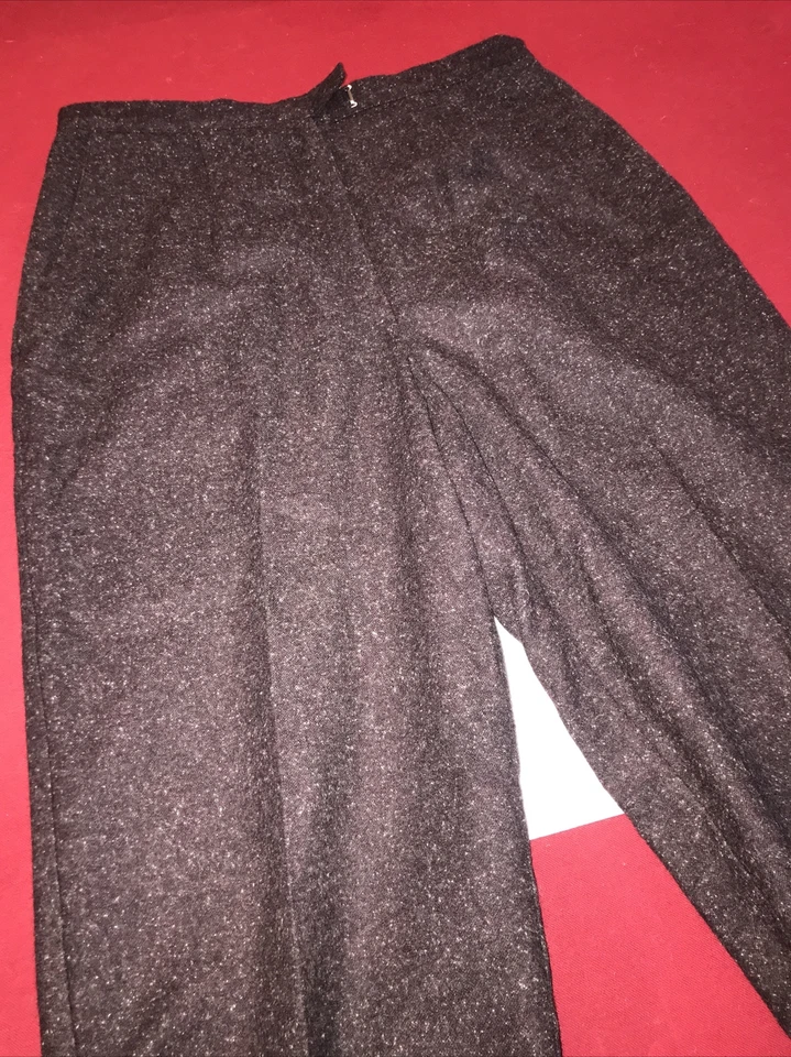 Pantalones de Colección Norton McNaughton Forrados de Lana Bolsillos Tiro Alto Marrón Talla 10 Foto 3 de 4