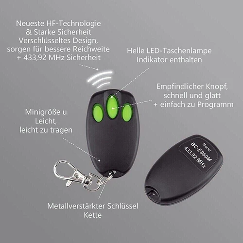 2x  for merlin+ C945 CM842 C940 C943 Merlin + Replacement Garage Remote Control - Picture 4 of 12