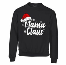 S4E Men's Mama Claus Crewnecks Fun Santa Family Christmas Sweatshirts