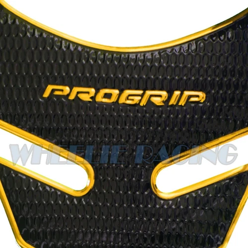 CHROME GOLD&BLACK PRO GRIP FUEL TANK PAD+GAS CAP COVER GUARD 14-23 YZF R3/ MT-03 - Picture 6 of 10