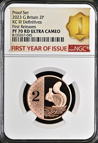 2023 2p Red Squirrel Proof NGC PF70 Great Britain Two Pence First Releases