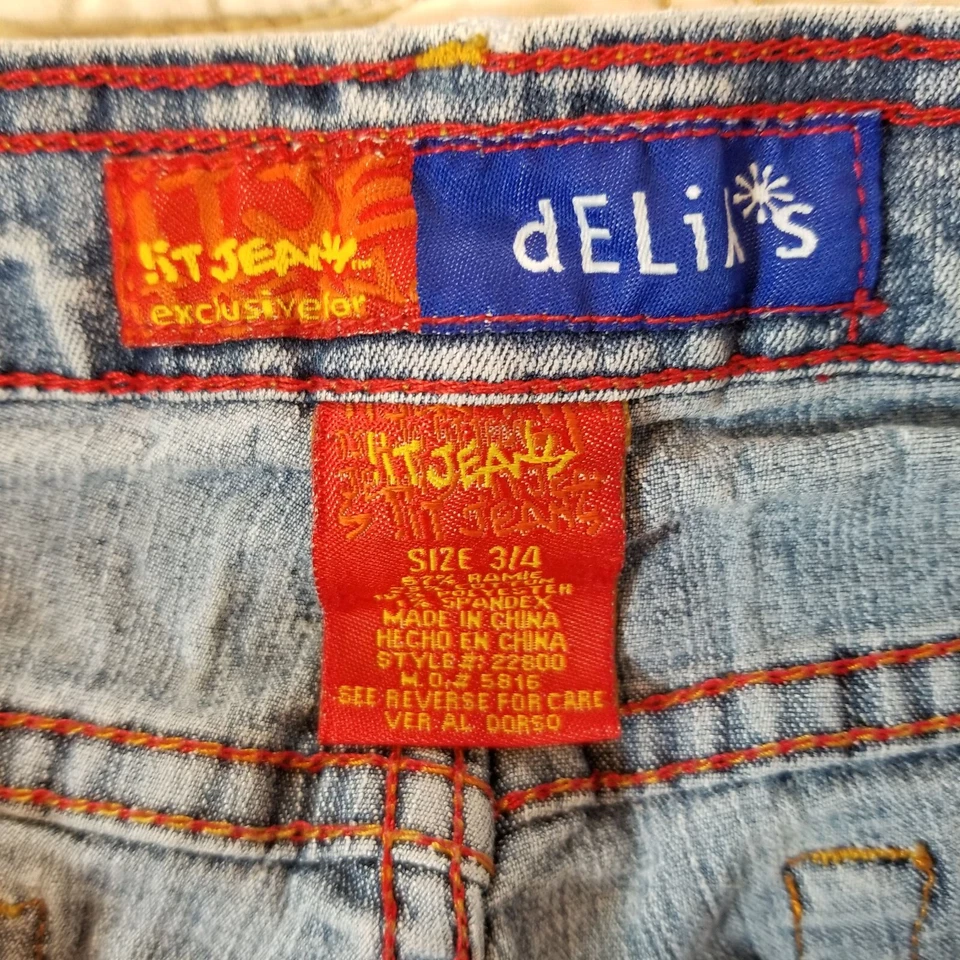 !IT JEANS Delia's Stretch Boot Cut Denim Jeans Blue Size 3/4 Junior - Image 4 of 4