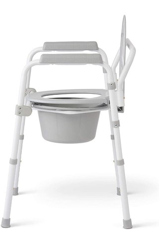 Medline Guardian G1-200X1 3 in 1 Folding Steel Commode Toilet Chair - Picture 5 of 7