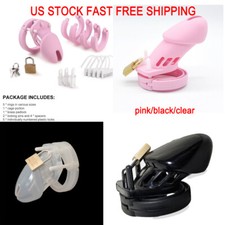 Silicone Chastity Cage Device Lockable 5 Rings Male Elastic Band Auxiliary Belt