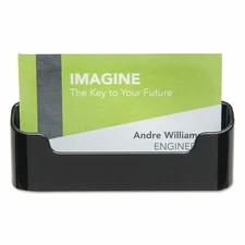 Deflecto 90104 Recycled Business Card Holder Holds 50 2 x 3 1/2 Cards Black 