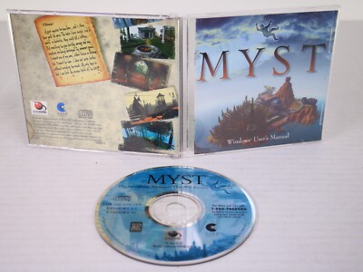 MYST PC Windows Computer CD Rom Award Winning Game with Windows User s Manual !