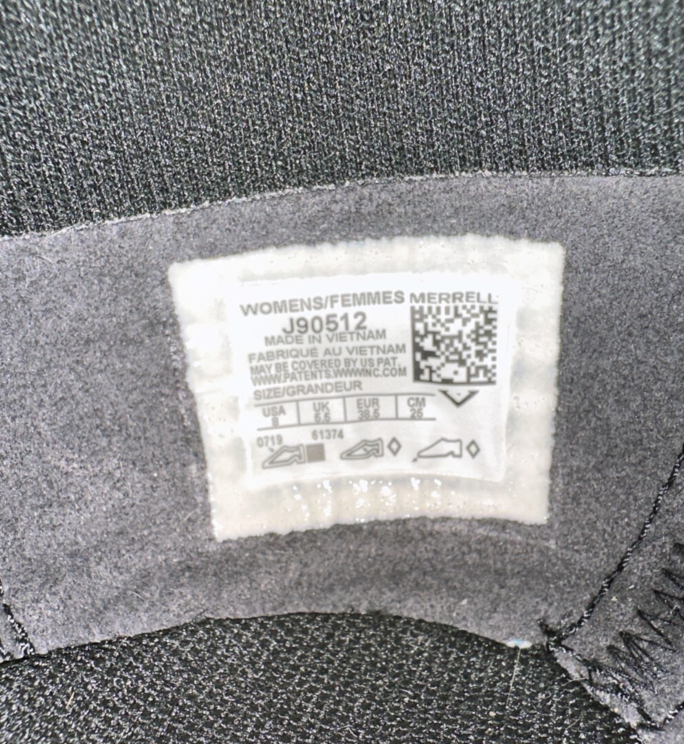Scivolo donna Merrell Range Ac+ J90518 tessuto nero taglia 8