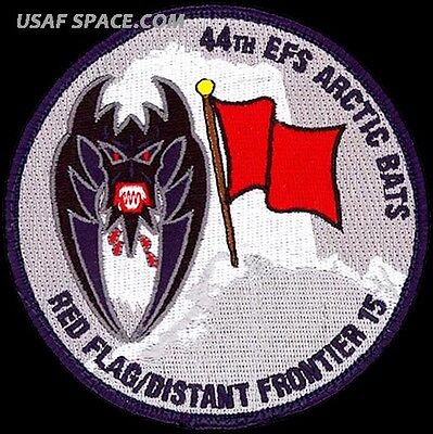 USAF 44th EXPEDITIONARY FIGHTER SQ RED FLAG ALASKA 2015-02 ORIGINAL VEL PATCH 