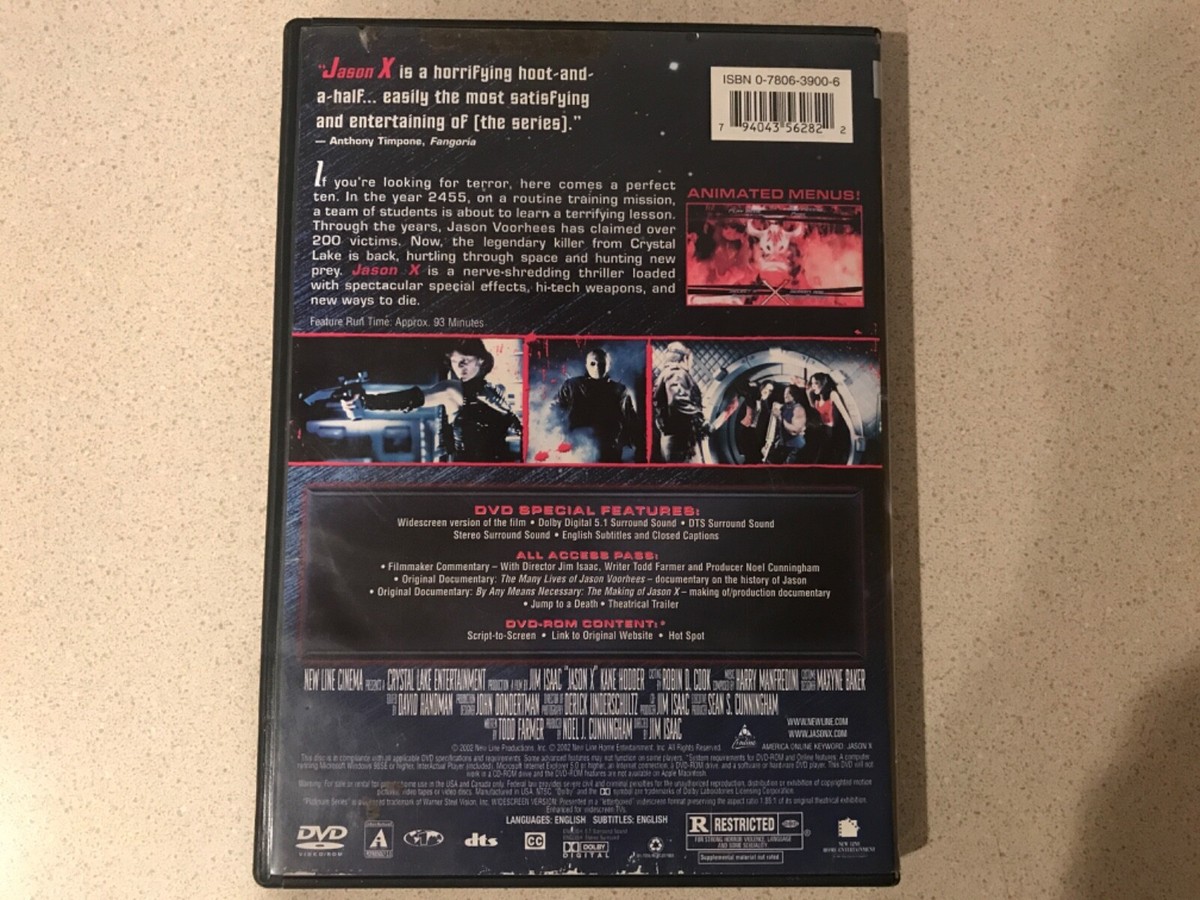 Jason X (DVD, 2002) Kane Hodder | eBay