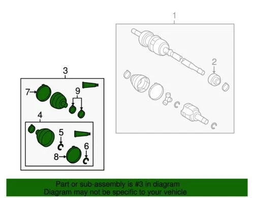 Kit de arranque genuino GM 2009-2010 Pontiac Vibe base delantera eje de tracción 19204684 Foto 2 de 2