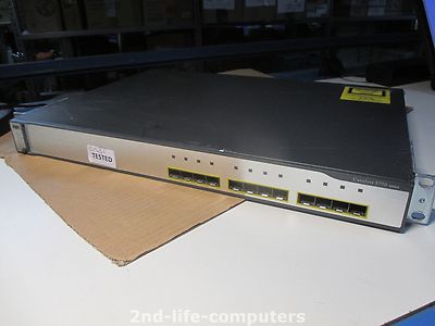 Cisco WS-C3750G-12S-S CATALYST 3750 12x SFP ports Gigabit Layer 3 Network Switch