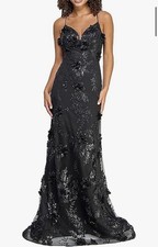 SAY YES TO THE PROM Womens Spaghetti Strap V Neck Full-Length Formal Gown Dress