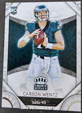 Carson Wentz 2016 Crown Royale Football Card #96 NFL Philadelphia Eagles Rookie. rookie card picture