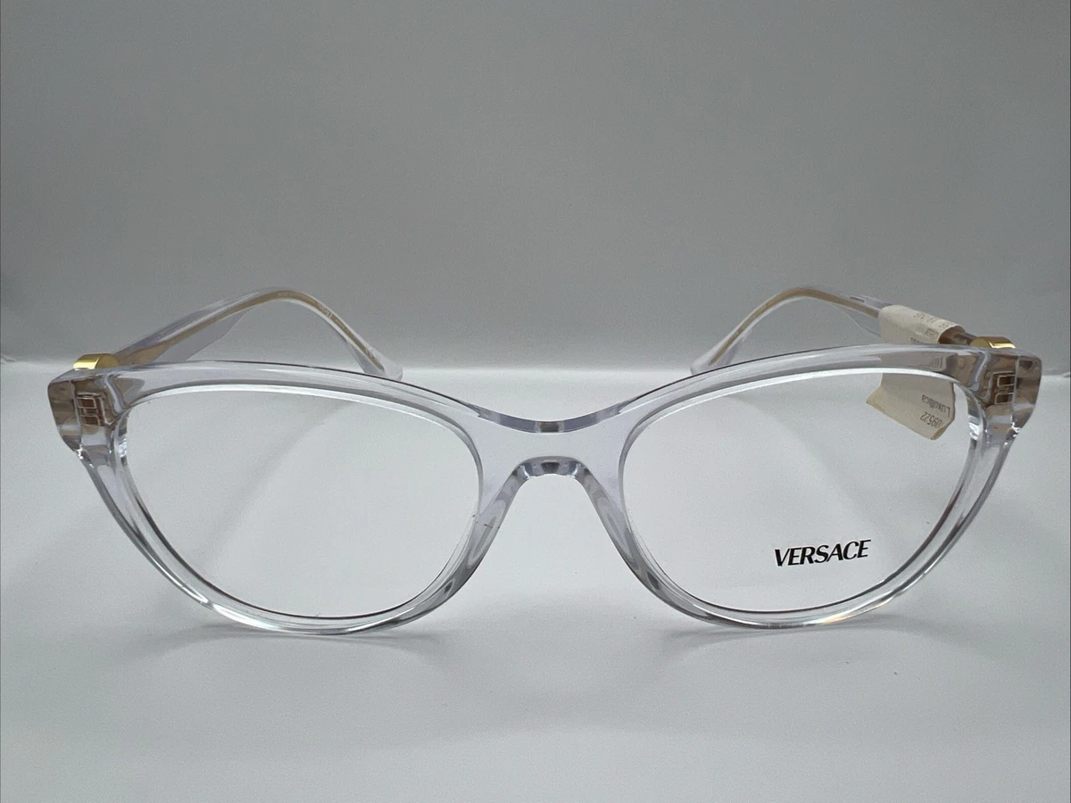 VERSACE Eyeglasses VE3299B-5217-55 Size 55/17/cateye BRAND NEW W CASE Versace Clear Plastic Eyeglass Frames for sale | eBay main image 2
