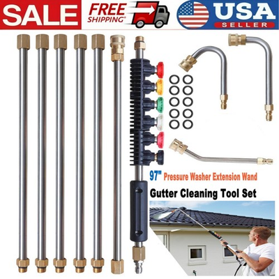 #ad #ad Gutter Cleaning Tool Extension Wand Lance Rod High Pressure Washer Roof Cleaner $30.99