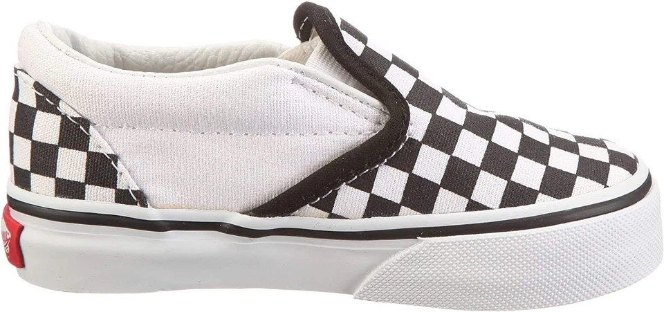 Vans Toddler Classic Slipon Shoes | Checkerboard Black/True White | Authentic