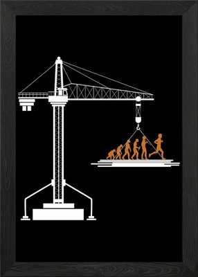 Kranichführer Geschenk gerahmtes Wandbild Poster Leinwanddruck Bild