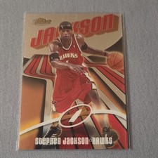 Topps 2003-04 Finest Stephen Jackson #68 Atlanta Hawks NBA Basketball Card