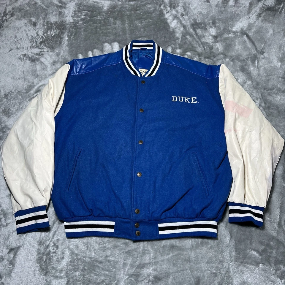 Duke Blue Devils Jacket Men Size XL Varsity Blue Steve And Barry’s Vintage - Image 2 of 4