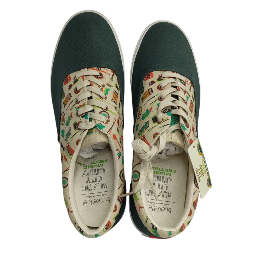 Bucketfeet Mens Canvas Shoes Austin City Limits New With Tags Size 13 - Image 3 of 4