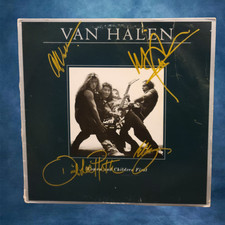 Van Halen - Signed vinyl record - Women And Children First - 4 signatures