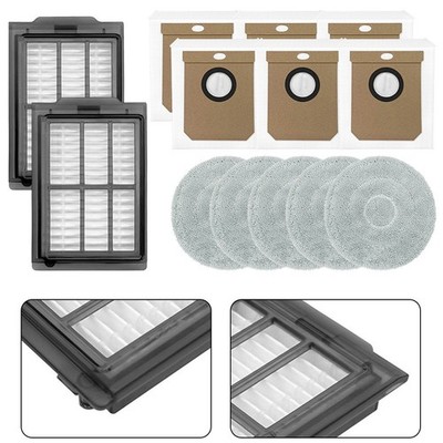 Filter Wischtuch und Staubbeutel Set kompatibel mit für Deerma X70 Staubsauger